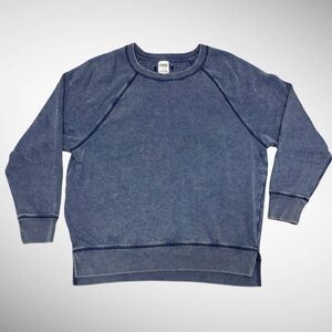 PINK Weathered Blue Sweatshirt Size Medium